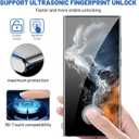 3 Pack Galaxy S22 Ultra Screen Protector, HD Clear Tempered Glass, Fingerprint Unlock, 3D Curved, Scratch Resistant, No Bubble for Samsung Galaxy S22 Ultra 5G Glass Screen Protector