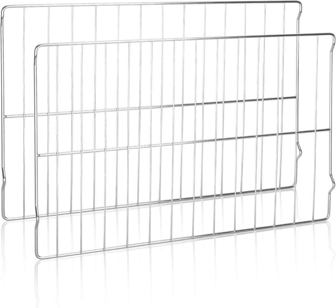 New Upgraded W10256908 Oven Rack Replacement for Whirlpool Range Stove Oven Parts, Replaces W10138079, 3195710, W10179196, 24 x 15-3/4 Inches304 Stainless Steel (W10256908-2Pcs)