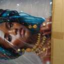 DRLWGTY Framed Wall Art, African Style Elegant Woman Canvas with Handmade Crystals and Gemstones, Large Modern Artwork Ready to Hang for Bedroom, Living Room, Office Decor, 36"L x 24"W