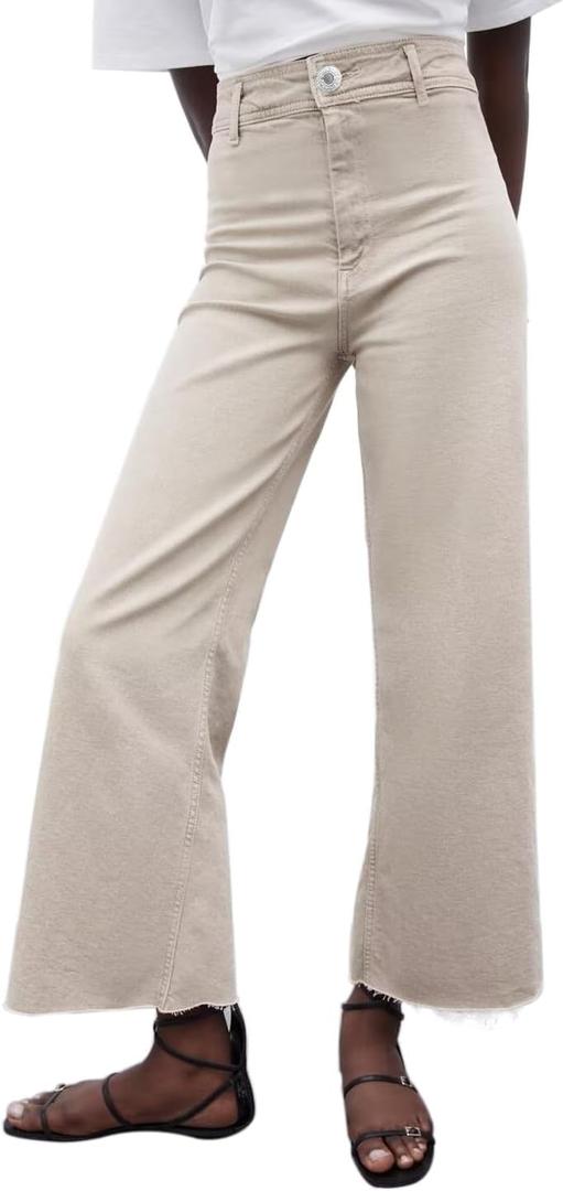 Supgoreou Women's Wide Leg Jeans High Waisted Stretchy Trendy Casual Versatile Work Denim Pants Trousers 2025,XL