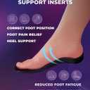Arch Support Insoles for Men Women - High Arch Shoe Inserts for Standing All Day - Plantar Fasciitis Relief Orthotic Insole for Flat Feet - Work Running Hiking