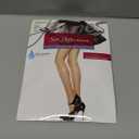 Hanes Silk Reflections Control Top Reinforced Toe Silky Sheer Pantyhose, Barely Black, Size AB (Pack of 1)