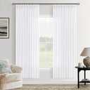 Pure White Pinch Pleated Semi Sheer Linen Curtains 72 Inch Long for Bedroom
