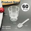 120 Pack Parfait Cups with Spoons(5 oz),Mini Plastic Dessert Cups, Appetizer Cups Shooter Cups for Party Yogurt Parfait Jello Fruit