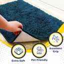 Muddy Mat® | Super Absorbent Door Mat Indoor, Microfiber Quick Dry Chenille Entryway Rug, Non-Slip Front Door Mat, Indoor Mats for Entryway, Machine Washable Pet Rug, Atlantic Blue 28"x18"