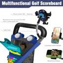 JANUS Pace Golf Push Cart with Integrated Gooseneck Viewing System, 3-Wheel Foldable Golf Cart with One-Click Folding System, EVA Wheels, Foot Brake, Cooler Bag & Golf Bag Support System