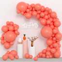 Coral Balloon Garland 83pcs 18/12/10/5 Inch Different Sizes Coral Color Peach Balloons Arch Kit for Girl Wedding Baby Shower Birthday Party Decorations
