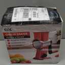 GDL Rotary Cheese Grater Hand Crank - Upgraded Cheese Shredder with 4 Interchangeable Blades, Rotary Grater with Non-slip Suction Base, Easy to Clean Kitchen Grater Slicer Grinder for Vegetable Nuts (White)