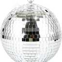 NuLink 8inch Disco Ball Decor Mirror Balls Hanging Disco for Party Decorations Wedding Home (Silver)