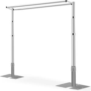 Jiang&Rong 10x10Ft Double Crossbar Backdrop Stand - Heavy Duty Adjustable Metal Frame with Drape Kit, Photographic Studio Backdrop Stand for Wedding, Birthday Party, Banquet Decorations, Events