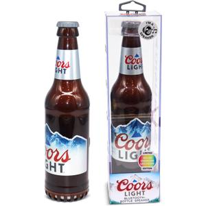 Coors Light Bottle Shape Bluetooth Speaker with High-Fidelity Stereo, Splash Proof, 6H Playtime & AUX Port - Ideal for Outdoor, Indoor Parties, Camping, Beach, Pool Compatible for iPhone & Android
