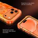 2 x Casetego for iPhone 17 Pro Max Case,Three Layer Heavy Duty Sturdy Shockproof Protection Full Rugged Hard PC+Soft TPU Bumper Protective Girls Case for Apple iPhone 17 Pro Max 6.9 inch,Orange