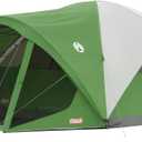 Coleman Evanston Tent with Screen Room Weatherproof Tent Sets Up in 15 Mins Included Rainfly & Carry Bag Made of PFAS-Free Materials, 8-Person