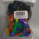 BDS-HOME 40pcs Pride Month Rainbow Silicone Wristbands Stretchable Colorful Bracelets Bulk Pride Day Bracelets LGBTQ Support for Festivals Parades Decorations Party Accessories (Mix & Black)