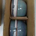 AmorArc Ceramic Dinnerware Sets for 4, 12 Pieces Handpainted Plates and Bowls Set, Scratch Resistant Stoneware Dishes Set, Dishwasher & Microwave Safe, Ceylon Blue