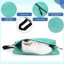 6 Pcs Travel Shoe Bags with Zipper Nylon Portable Waterproof Suitcase Shoe Organizer Packing for Golf(L,Blue)