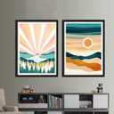 YANXIN Paint by Numbers Kit for Adults Beginners 2 Pack Rolled Paint by Numbers on Canvas for Creative Wall Art Home Decoration with Nice Gift Box 12x16 inch 5758