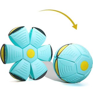 Doggy Disc Ball for Medium Large Dogs, Portable Interactive Flying Saucer Ball Stomp UFO Magic Balls, Decompression Pop Up Dog Toys Balls for Outdoor Sports Gifts (Blue-Green)