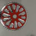 2” Cup Wide Pedal Crank Kit 44T Sprocket 165mm Crank Arm, One-Piece Crank, Bicycle Crank Kit for Road Bicycle (Red)