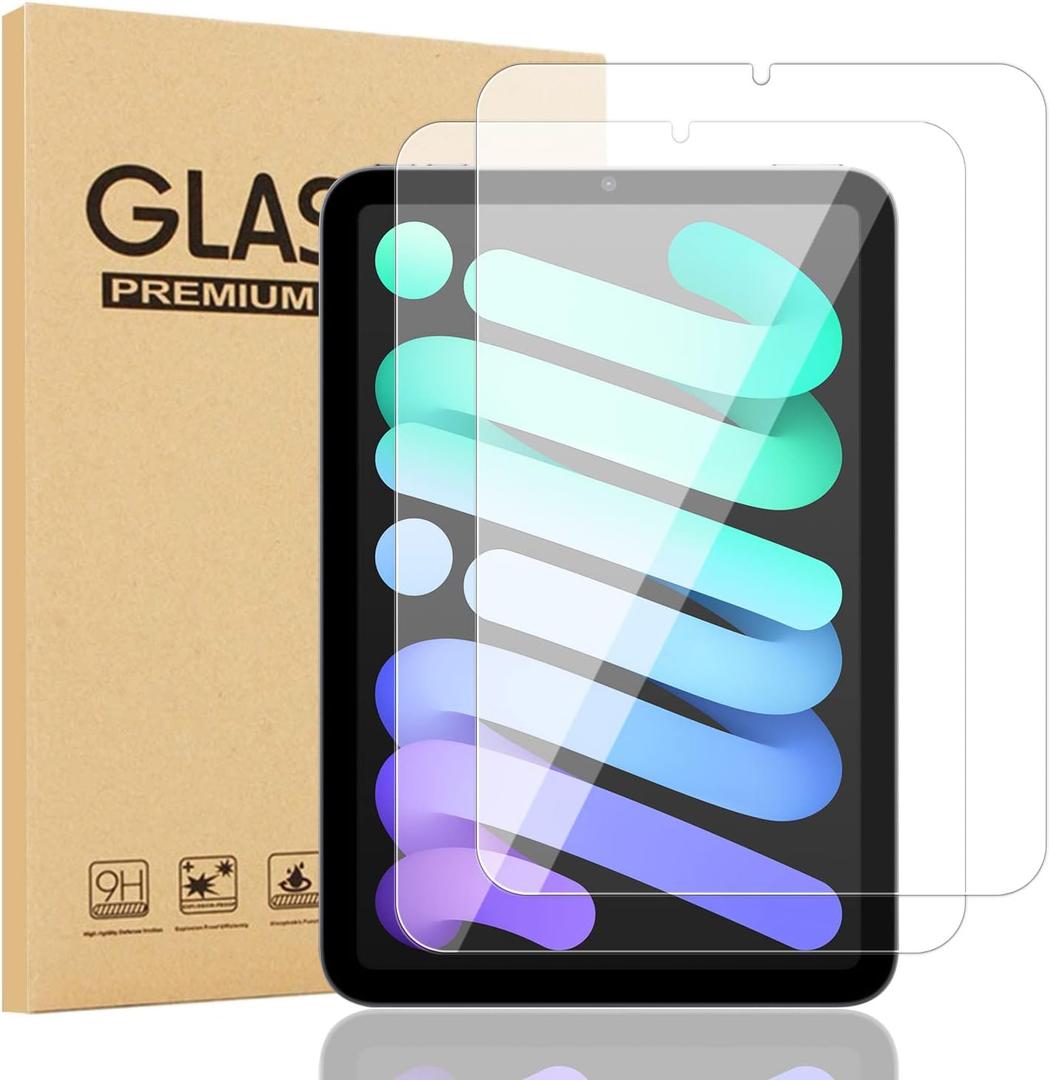 2 Pack New Screen Protector for iPad Mini 7 8.3 Inch 2024 | Clear Tempered Glass Film for iPad Mini 7th/6th Gen | Anti-Scratch Sensitive Screen Protector for iPad Mini 6