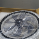 OurEDee 20'' Ceiling Fan with Lights & Remote, Low Profile, 6 Wind Speeds, Dimmable Light, Modern White Flush Mount, Smart for Home (Black+Grey)