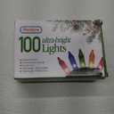 PREXTEX Christmas String Lights with Green Wire - 100 Count, 20 Ft Multicolored Christmas Tree Lights for Xmas Decorations Indoor and Outdoor - Incandescent String Light for Patios, Fences, Holidays