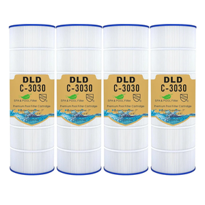 C3030 Pool Filter Cartridge Replacement Hayward SwimClear C3030, C3020, C3025, Replace Pleatco PA81, Hayward CX580XRE, Unicel C-7483,L x OD: 19 3/4” x 7”,325 sq.ft，4-Pack