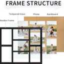 YESKAY 4x6 Picture Frame Collage for Wall Decor, Multiple Photo Collage Frames with Tempered Glass, 7-Opening for 4 x 6 Picture Frames, Rustic Black, 1 Pack