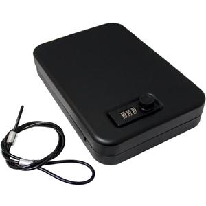 Qualarc NOCH-45C Personal Portable Compact Travel Safe with Steel Tether for Handguns, Electronics and Valuables