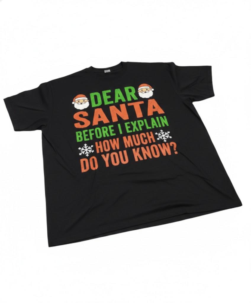 Funny Christmas Shirt Kids Toddler Dear Santa I Can Explain T-Shirt XL