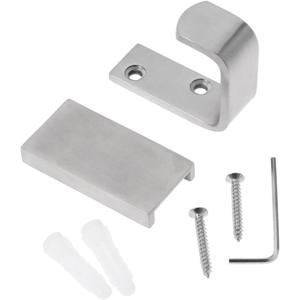 Stainless Steel Wall Mounted Coat Hooks Heavy Duty Single Hanger for Towel Clothes Elegant Dual Design for Bathroom Kitchen Home Silver