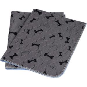 Washable Dog Pee Pads with Free Grooming Gloves, Non Slip Dog Mats with Great Urine Absorption, Reusable Puppy Pee Pads for Whelping, Potty, Training, Playpen
(48x48 Inch (Pack of 2))