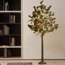 Fudios Artificial Tree Lights with Magnolia Leaves 6FT 280 LED, Lighted Faux Plant Trees for Holiday Spring Decoration