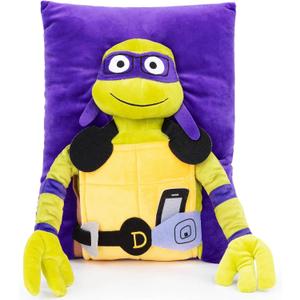 Jay Franco Nickelodeon Teenage Mutant Ninja Turtles Donatello 3D Snuggle Pillow - Super Soft Plush Pillow - Measures 13 Inches