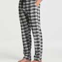 Real Essentials 3 Pack: Men's Soft Cotton Flannel Pajama Pants PJ Lounge Bottoms Elastic Waist Pockets (Big and Tall) (XXL)