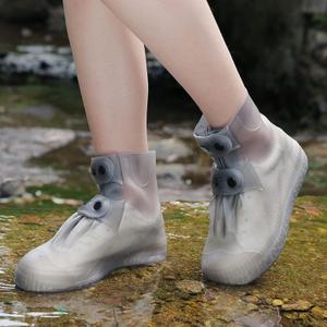 SooGree Rain Boot Covers Waterproof Rain Shoe Covers Silicone Shoe Protector Overshoes Sand Control Non-Slip Foldable Reusable Galoshes for Men Women Rainy Outdoor Cycling Fishing Camping (XXL, Gray)