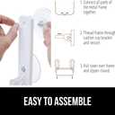 GORILLA GRIP Cat Window Perch, Foldable Cat Window Hammock Bed with 6 Large Suction Cups, Cordless Indoor Wall Shelves, Strong Metal Frame Holds 40lbs, Reversible Washable Sherpa Cover, Large Gray