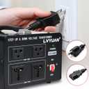LVYUAN 3000 Watt Voltage Converter Transformer Heavy Duty Step Up/Down AC 110V/120V/220V/240V Power Converter with 2 US Outlets, 2 Universal Outlets, Resettable Circuit Breaker Protection
