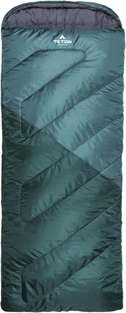 Teton Celsius Regular, -25F, 20F, 0F Degree Sleeping Bags, All Weather Bag for Adults and Kids, Camping Made Easy and Warm, Travel Sack Included (Lagoon)