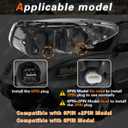 TODO Headlights Assembly Pair For 2007 2008 2009 2010 2011 2012 Hyundai Santa Fe 6 Pin Headlamp Replacement with Bulbs, Passenger and Driver Side