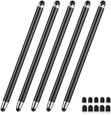 Stylus Pen for Touchscreen,5 PCS Stylus,Stylus 2-in-1 High Sensitivity Precision Suitable for Touch Screens of iPhone/ipad/Android Tablet(Black)