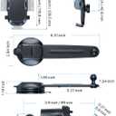 HTU Upgraded Strongest Suction Car Phone Holder Bendable Arm, Never Block View Rotatable Cellphone Mount for Dashboard Windshield Vent, Cradle Stand for iPhone 17 16 15 14 13 12 Pro Max (Black)