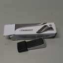 Strongest Home Heavy Duty Door Stopper Wedge (2 Chrome PCs) | Non-Slip Rubber and Metal Door Stop for Heavy Doors | Work on Wood, Tile, Carpet + 2 White Wall Protectors (Black Silver)