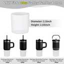 WUQID Higher Silicone Boot Compatible with Stanley Quencher H2.0 & IceFlow Flip & ProTour 40oz 30oz 20oz 14oz, Fit Same Diameter 14oz 20oz 30oz 40oz Tumbler Cups Anti-Slip Bottle Bottom Sleeve Cover (Clear)