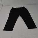 Yoga Capri Pants for Women with Pockets Essential High Workout Running Leggings 4 Way Stretch Pants, Large, Black
