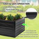 Thanaddo Galvanized Raised Garden Bed 8x4x2ft Outdoor Planter Box Galvanized Steel Garden Bed Kit for Vegetables, Flowers, Herbs and Succulents Black