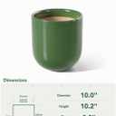 LE TAUCI 10 Inch Plant Pot, Ceramic Pots for Plants, Bamboo Green