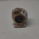 Leopard & Crested Gecko Coconut Cave Reptile Hide with Ladder, Snake Natural Coco Shell Hut Hideout, Terrarium Tank Decor Accessories, Hamster Climbing Toy, with Sticky Wall & Carabiner Hook