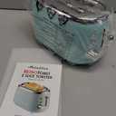 MELLERHOME Retro Toaster 2 Slice, 7 Browning Levels, 3 Functions (Reheat, Defrost, Cancel), Stainless Steel Features, Removable Crumb Tray, Under Base Cord Storage, Turquoise