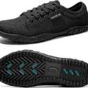 NORTIV 8 Mens Womens Quick Dry Water Shoes - Barefoot Aqua Swim Shoes for Beach Sports, Fishing, Hiking, Boating & Surfing, Size M9/L10.5, Black, SNWS241U